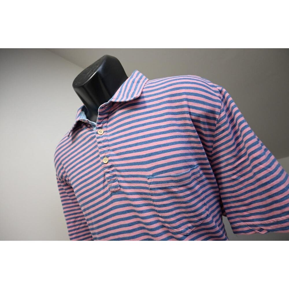 Peter Millar Performance Short Sleeve Striped Golf Polo Shirt Mens Sz XL